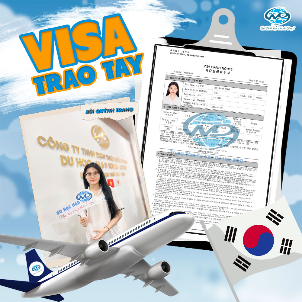 HỌC VIÊN 2007 ĐẦU TIÊN TẠI M&Đ NHẬN VISA DU HỌC HÀN QUỐC KỲ THÁNG 9