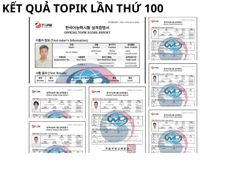 14 học viên M&Đ xuất sắc đạt chứng chỉ TOPIK kỳ thi lần thứ 100